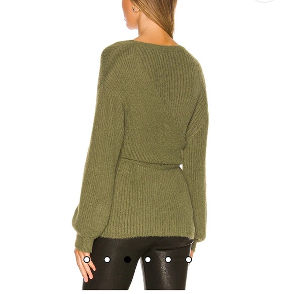 House Of Harlow 1960 X Revolve “Khalida” Wrap Sweater in Forest Green- small EUC - Picture 3 of 4